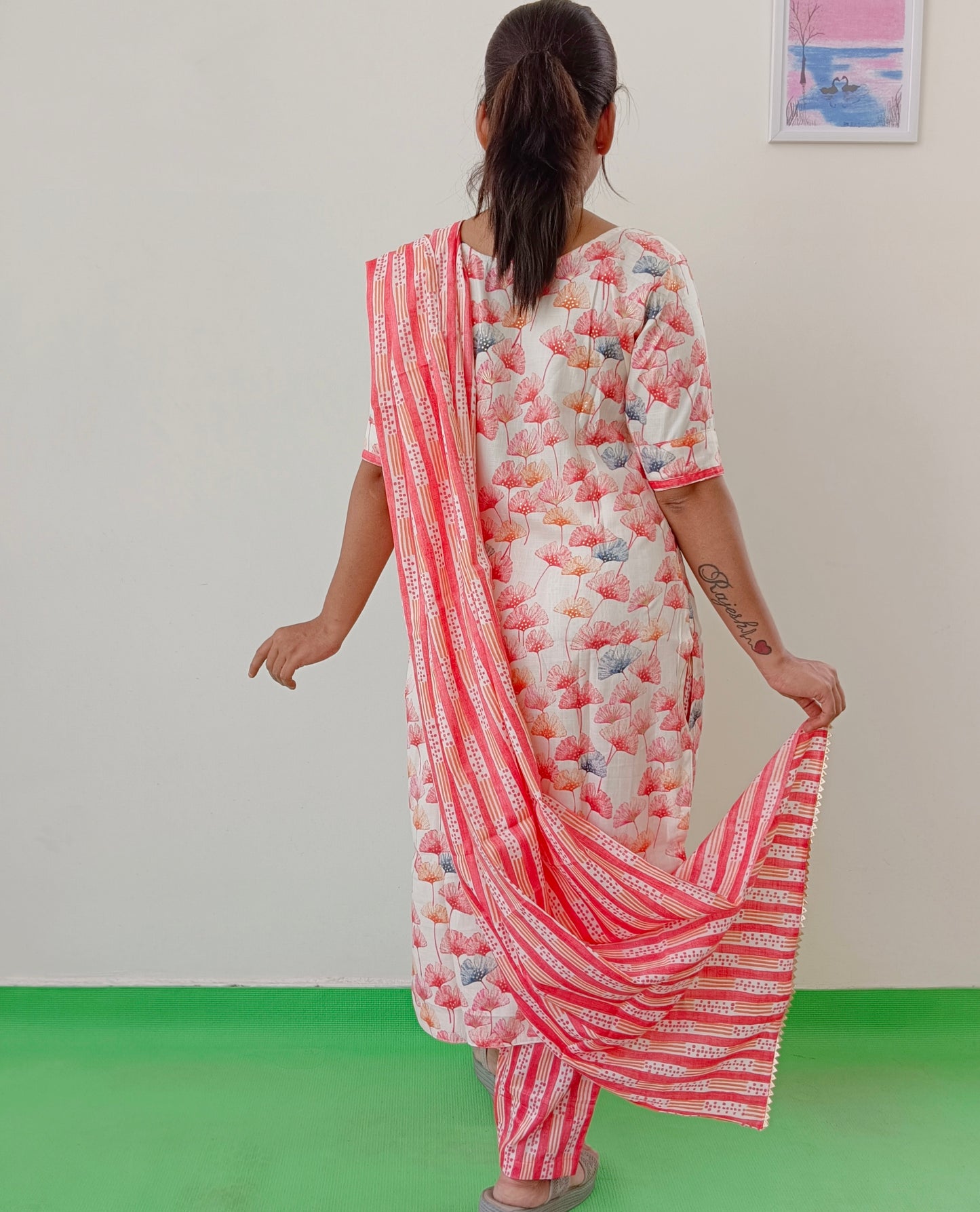 Rayon Cotton Floral Print Women Salwar Set
