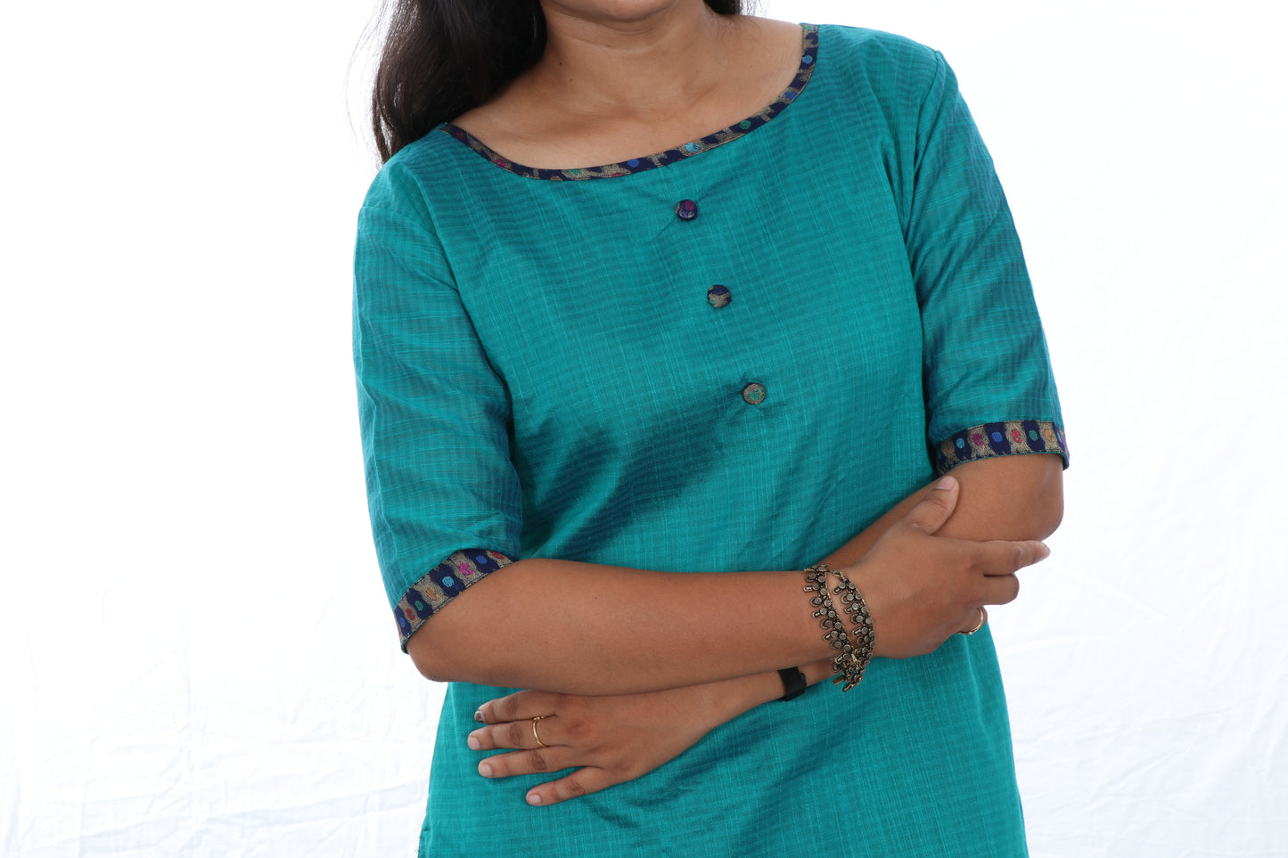 Bluish Green - Kurta and Palazzo Set
