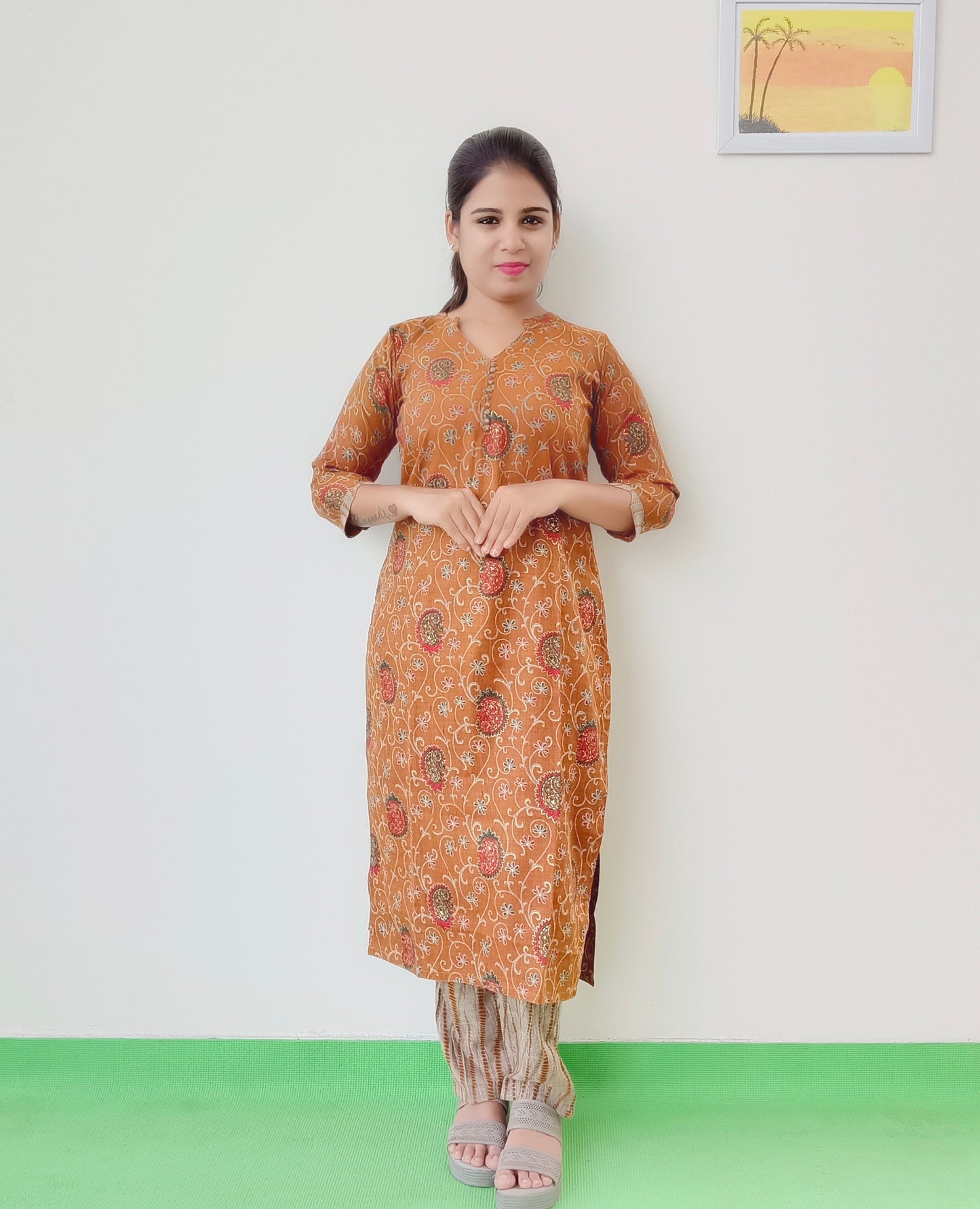 Mustard - Rayon Cotton - Salwar set