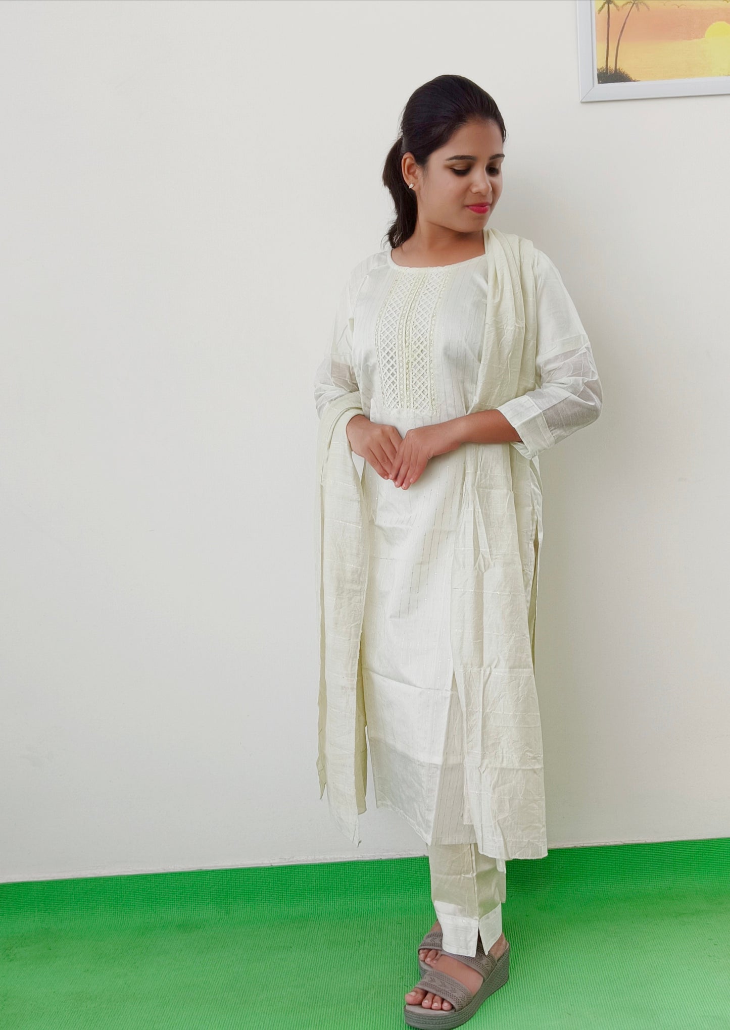 Pista Green - Liva Silk - Salwar Suit