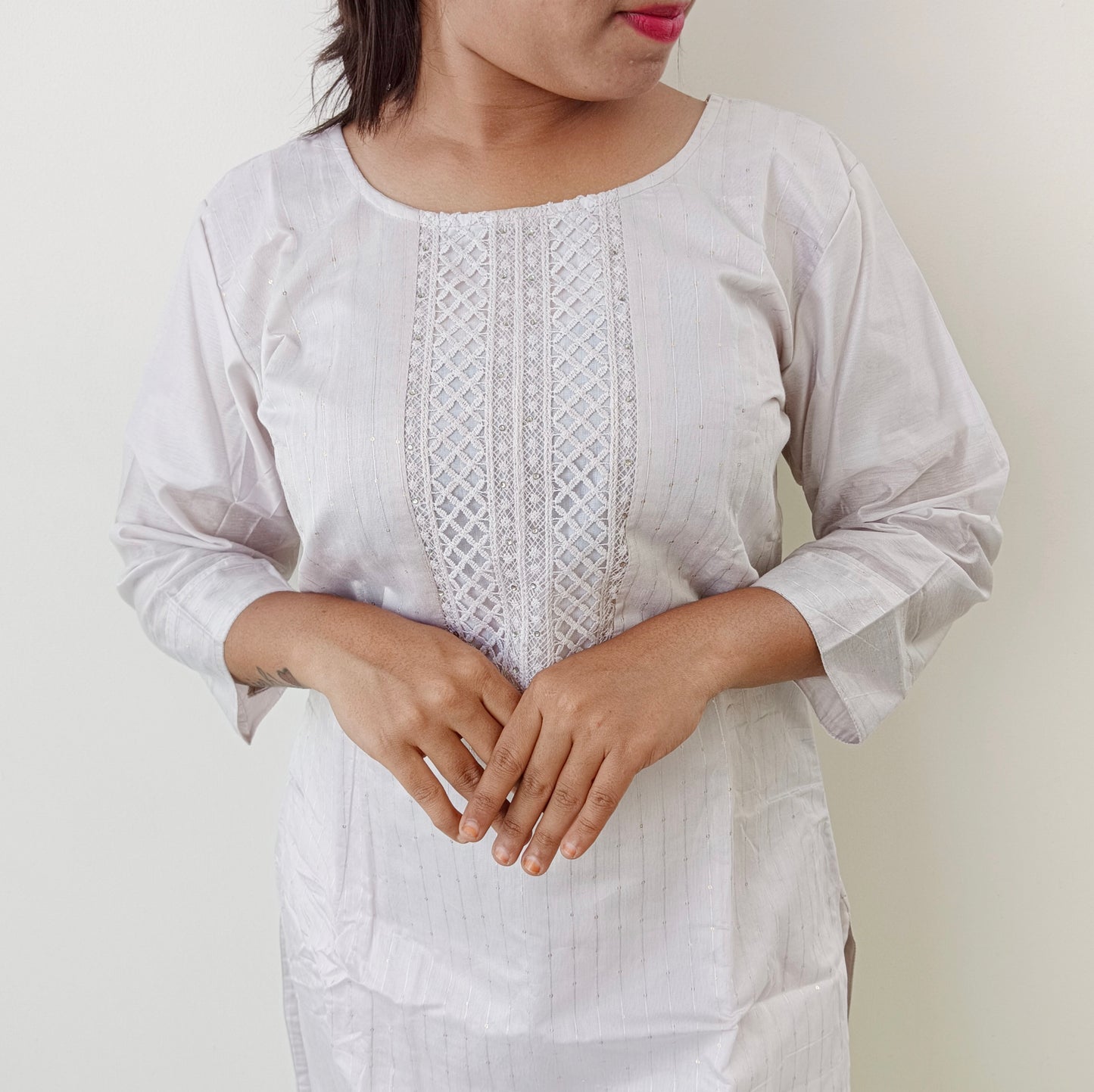 Ash Grey - Liva Silk - Salwar Suit