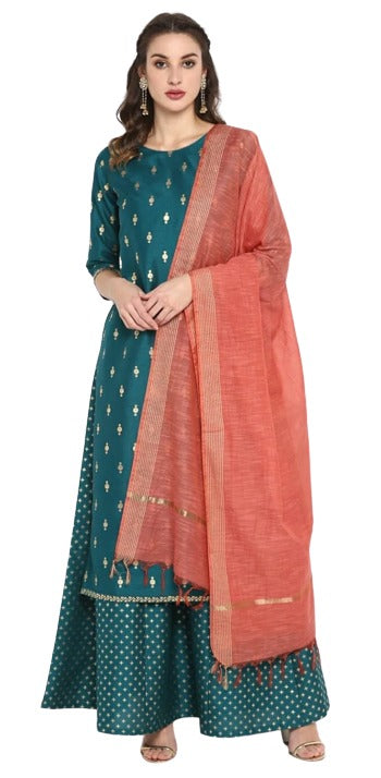 Green Art Silk Salwar Suit