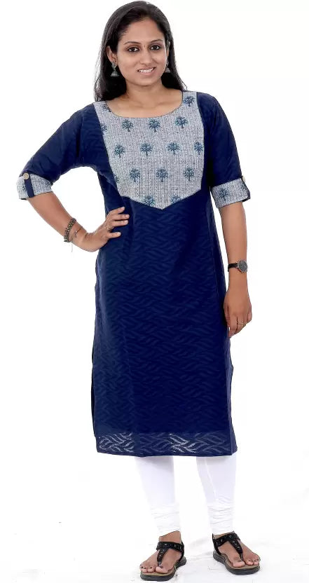Blue Pure Cotton Kurti