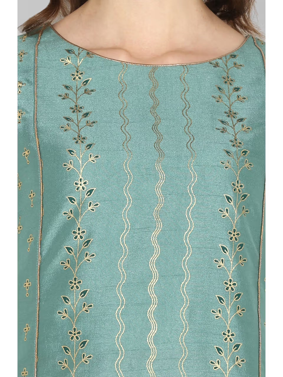 Silk Salwar Suit - Green