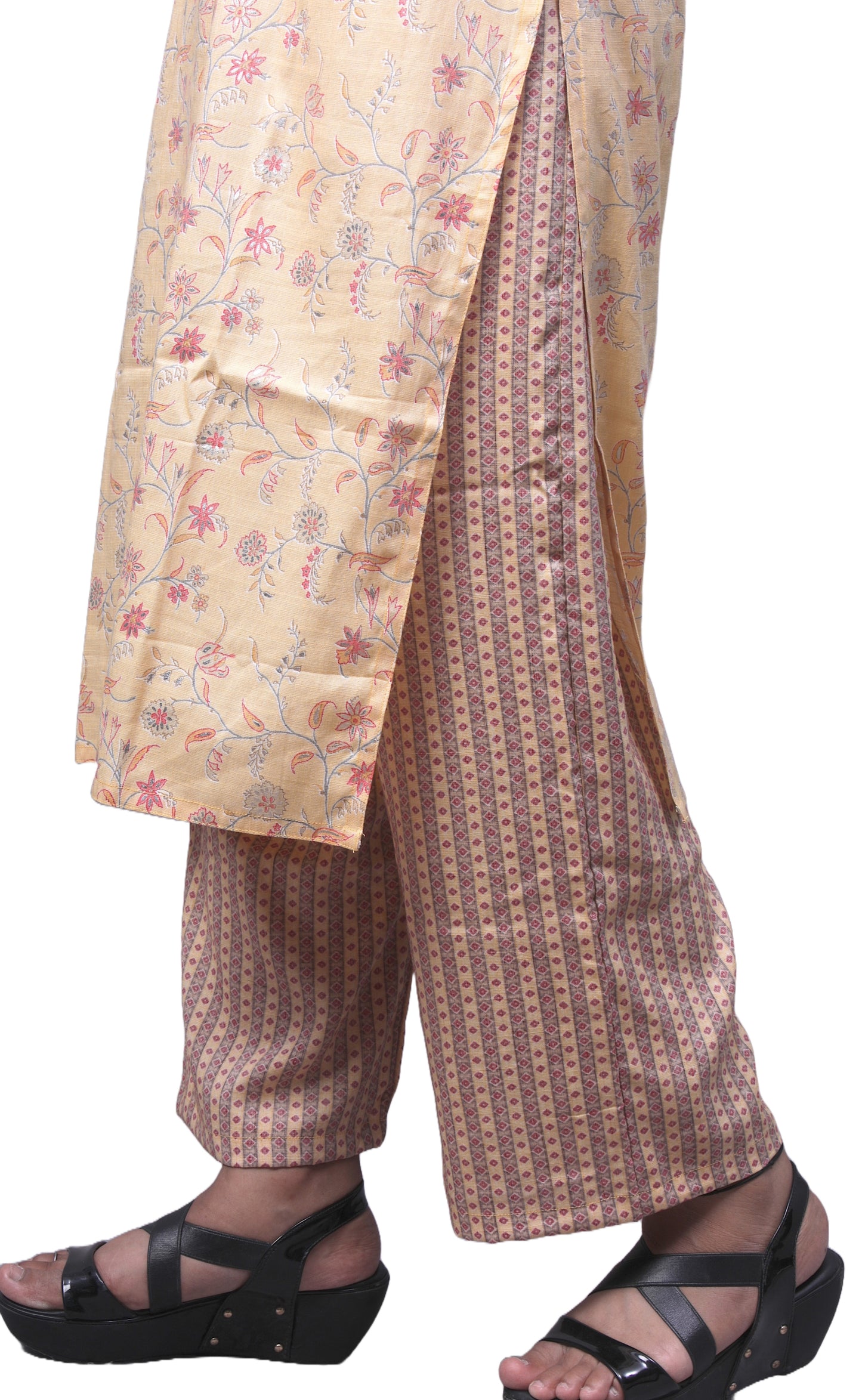 Rayon Floral Print Women Kurta and Palazzo Set