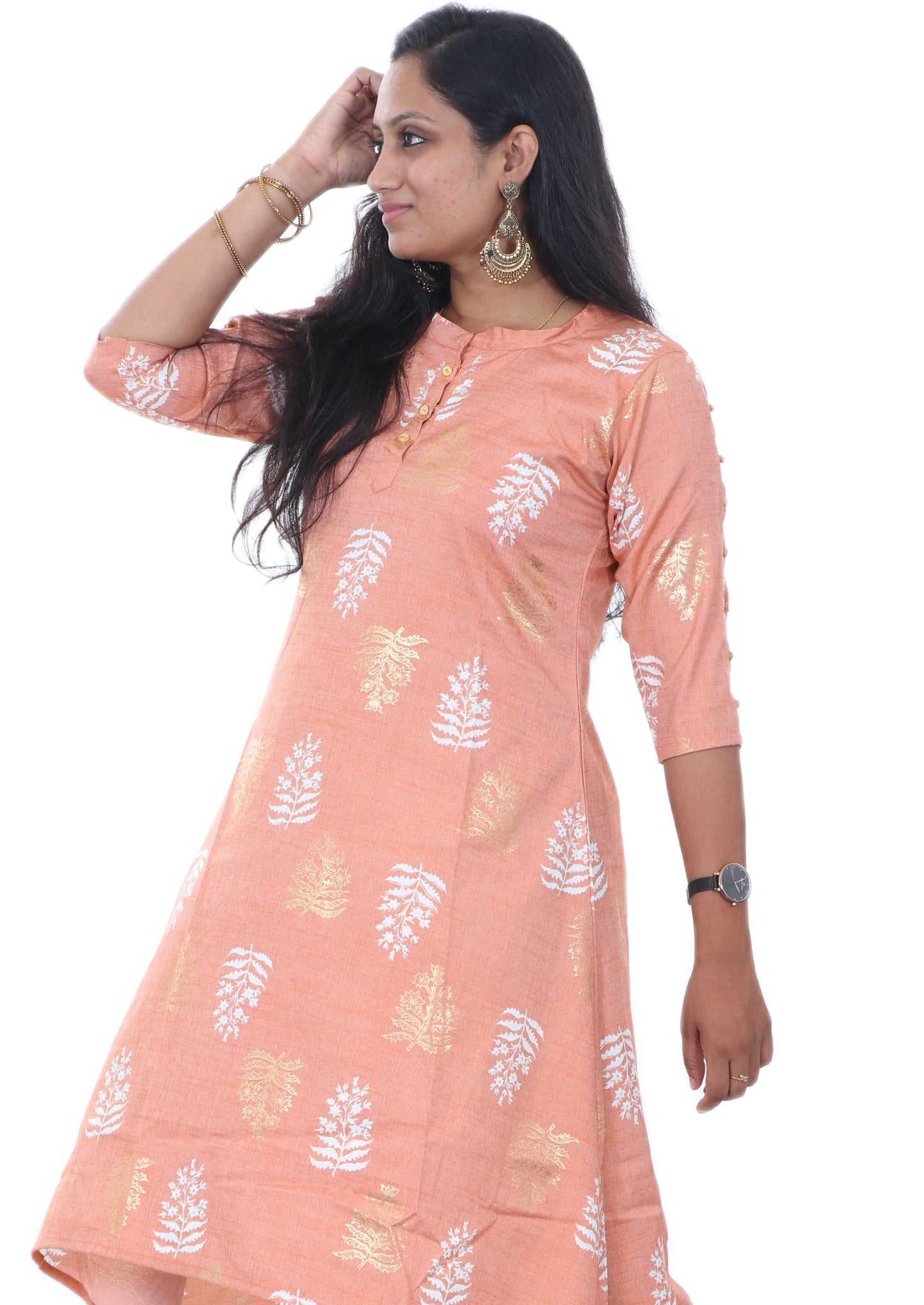 Women Printed Rayon Asymmetric Kurta