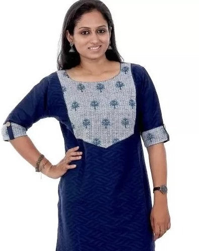 Blue Pure Cotton Kurti