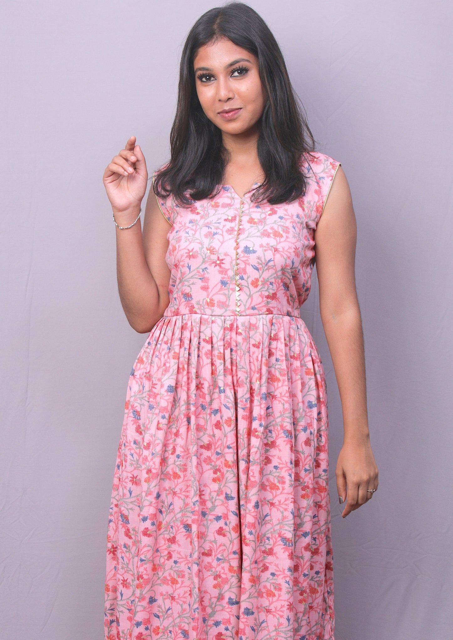 Women Floral Print Viscose Rayon Anarkali Kurta