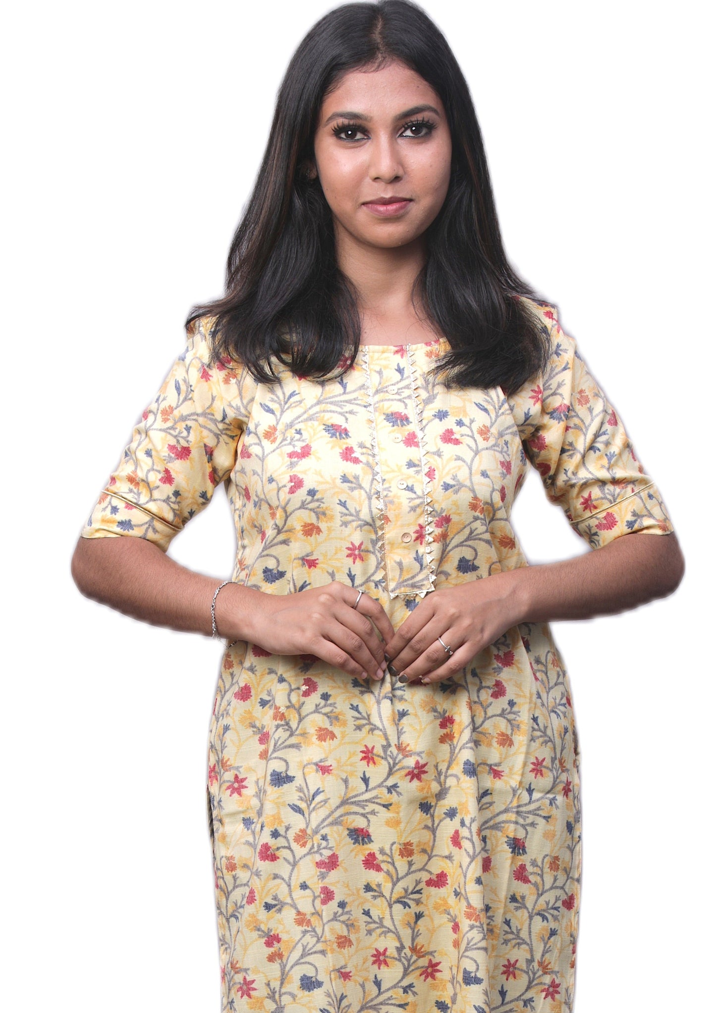Women Floral Print - Rayon Straight Kurta